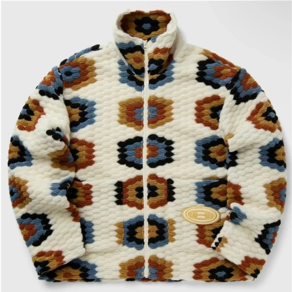 💫HP‼️💫 Men’s NWT HONOR THE GIFT Wool-Blend Full Zip Jacket in Cream, Size XL - Picture 3 of 7